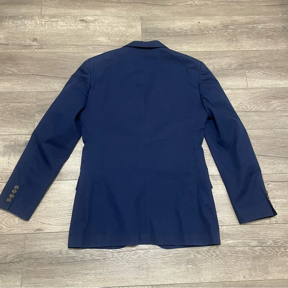 J. Crew Men's Ludlow Slim-fit suit jacket in Italian chino Navy Blue Sz 36R